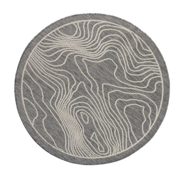 Ковер Пейзажная аллея Серый, 133x133 (1641458773) цена