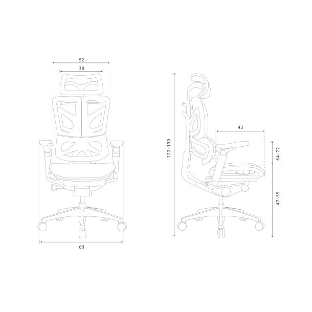 Кресло ADAPWORK L7 Mesh Lead ErgoChair Deep Black (1061482603) kupistul