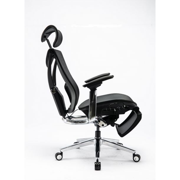 Кресло ADAPWORK S1 Mesh Pro Max Senior ErgoChair Platinum Deep Black (1061205566) в интернет-магазине