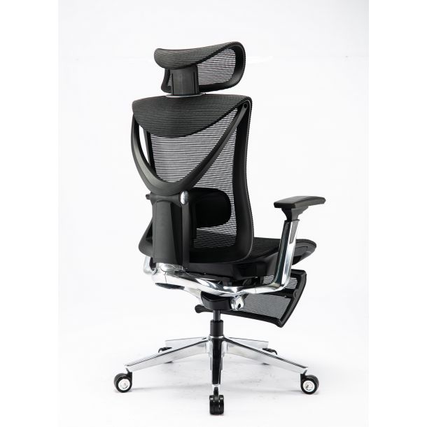 Кресло ADAPWORK S1 Mesh Pro Max Senior ErgoChair Platinum Deep Black (1061205566) kupistul