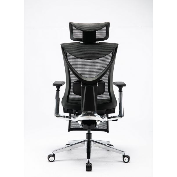 Кресло ADAPWORK S1 Mesh Pro Max Senior ErgoChair Platinum Deep Black (1061205566) фото