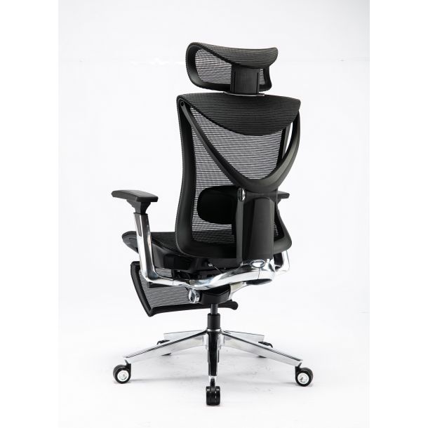 Кресло ADAPWORK S1 Mesh Pro Max Senior ErgoChair Platinum Deep Black (1061205566) цена