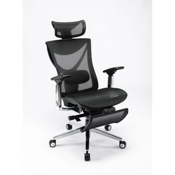 Кресло ADAPWORK S1 Mesh Pro Max Senior ErgoChair Platinum Deep Black (1061205566) купить