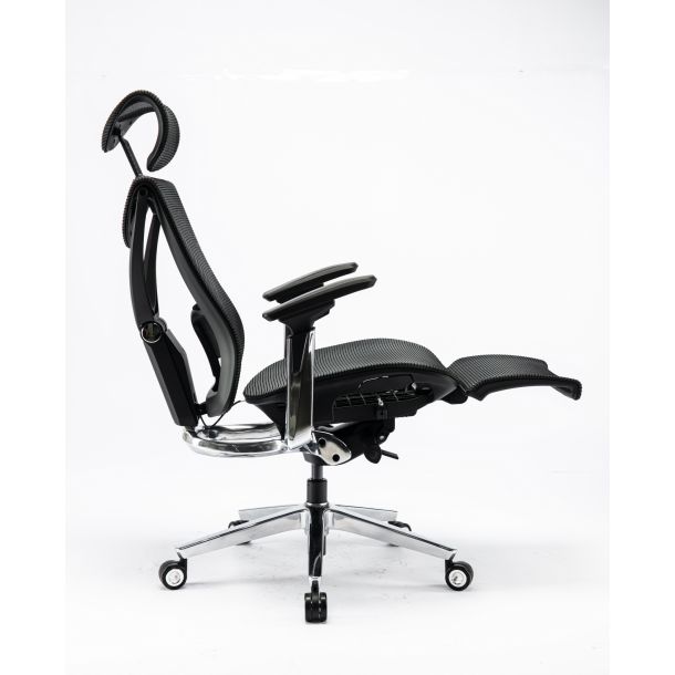 Кресло ADAPWORK S1 Mesh Pro Max Senior ErgoChair Platinum Deep Black (1061205566) дешево