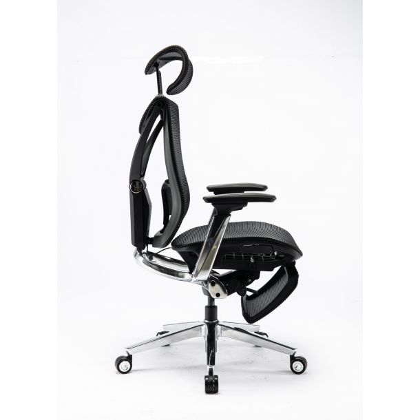 Кресло ADAPWORK S1 Mesh Pro Max Senior ErgoChair Platinum Deep Black (1061205566) в Киеве
