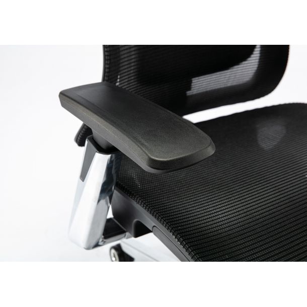 Кресло ADAPWORK S1 Mesh Pro Max Senior ErgoChair Platinum Deep Black (1061205566) kupistul