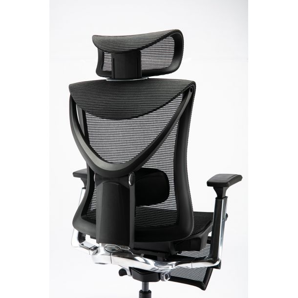 Кресло ADAPWORK S1 Mesh Pro Max Senior ErgoChair Platinum Deep Black (1061205566) в Киеве