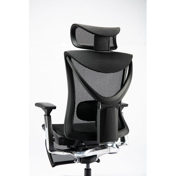 Кресло ADAPWORK S1 Mesh Pro Max Senior ErgoChair Platinum Deep Black (1061205566) с доставкой