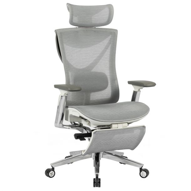 Кресло ADAPWORK S1 Mesh Pro Max Senior ErgoChair Platinum Alpine Grey (1061205567) в Киеве