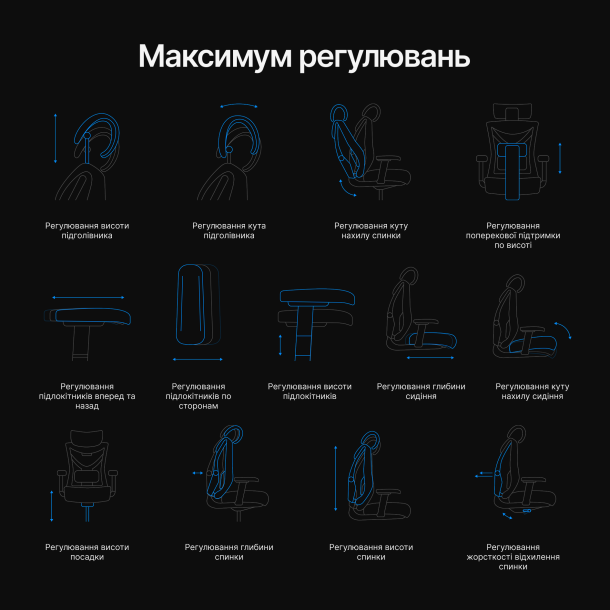 Кресло ADAPWORK S1 Senior ErgoChair Deep Black (1061485435) в Украине