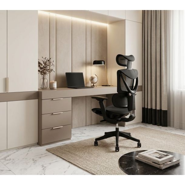 Кресло ADAPWORK S3 Mesh Senior ErgoChair Deep Black (1061485426) фото
