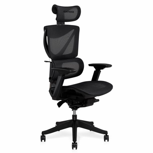 Кресло ADAPWORK S3 Mesh Senior ErgoChair Deep Black (1061485426) в Украине
