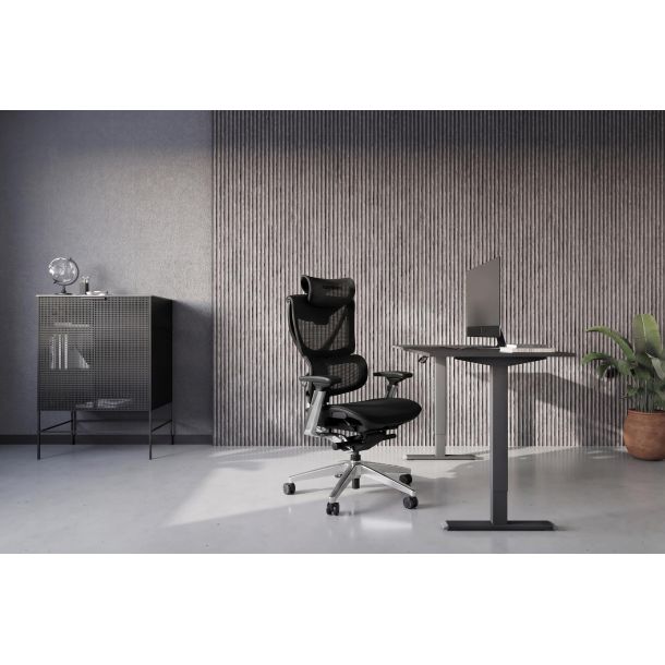 Кресло ADAPWORK S3 Pro Senior ErgoChair Platinum Grafite Black