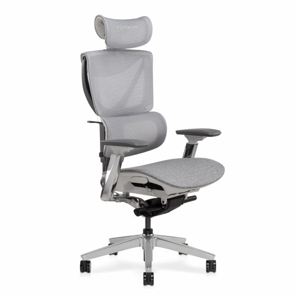 Крісло ADAPWORK S3 Pro Senior ErgoChair Platinum Smoky Grey (1061485429) в Украине