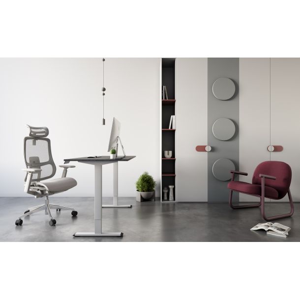 Кресло ADAPWORK S4 Mesh Senior ErgoChair Alpine Grey (1061023934) в Киеве