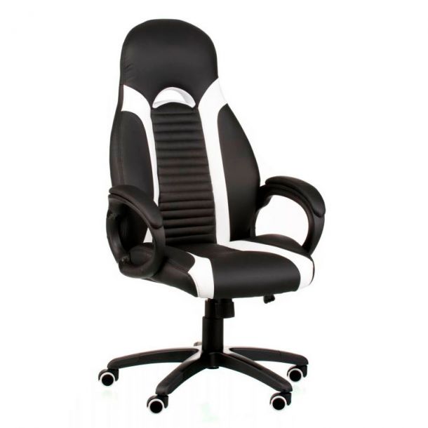 Кресло Aries Racer Black, White (26382482) дешево