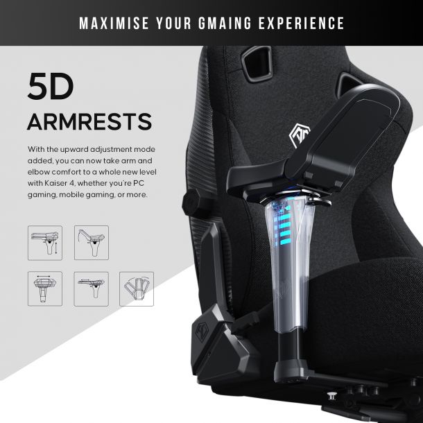 Крісло геймерське Anda Seat Kaiser 3 Pro XL Fabric Black (871380175) в интернет-магазине