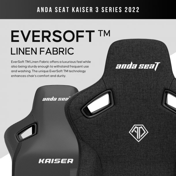 Крісло геймерське Anda Seat Kaiser 3 Pro XL Fabric Black (871380175) дешево