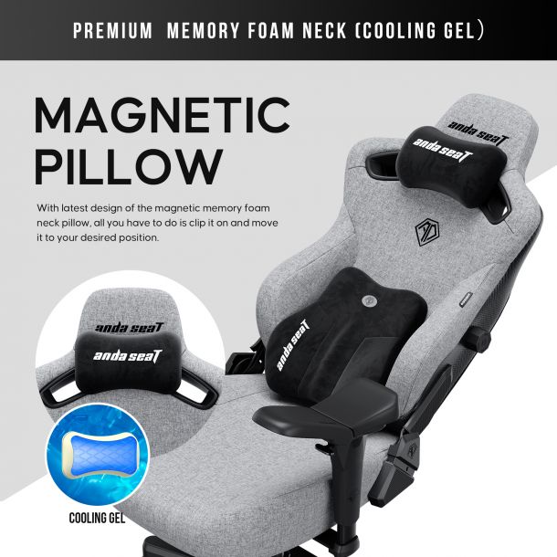 Крісло геймерське Anda Seat Kaiser 3 Pro XL Fabric Grey (871380174) недорого