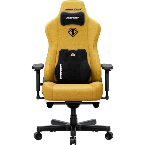 Крісло геймерське Anda Seat Kaiser 3E XL Linen Bright yellow (871488088) недорого