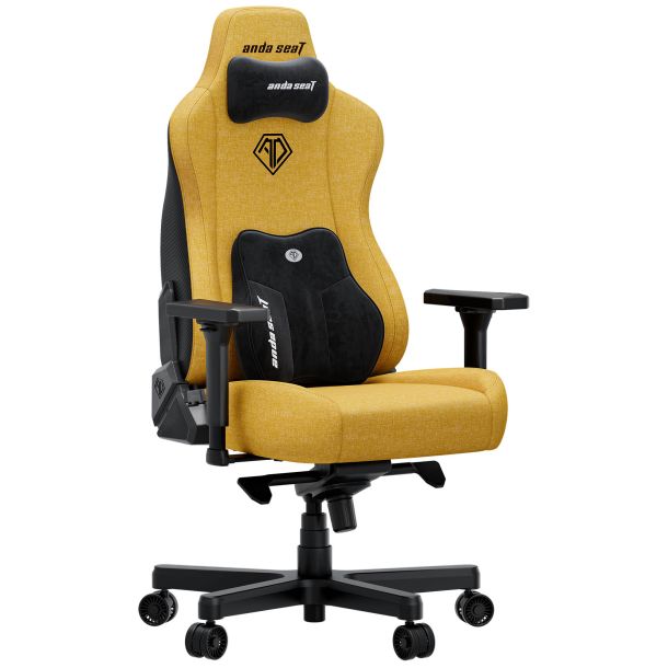 Крісло геймерське Anda Seat Kaiser 3E XL Linen Bright yellow (871488088) kupistul