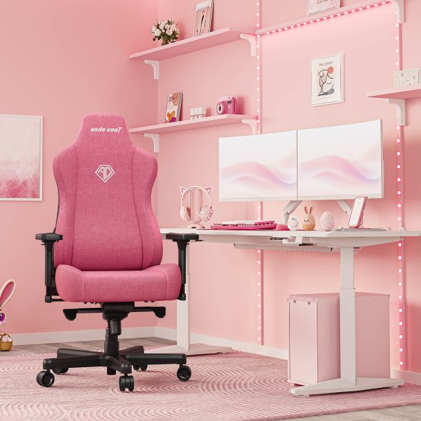 Крісло геймерське Anda Seat Kaiser 3E XL Linen Pink (871488087) фото