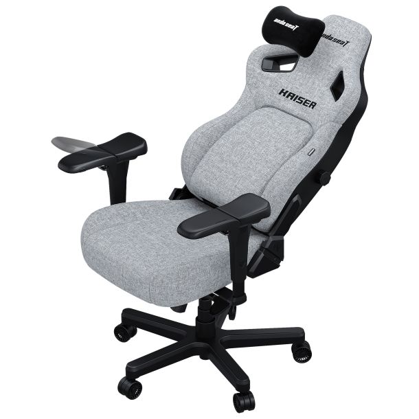 Кресло геймерское Anda Seat Kaiser 4 Size L Linen Fabric Grey (871470381) с доставкой