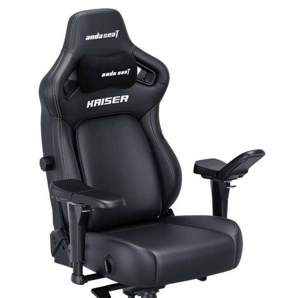 Крісло геймерське Anda Seat Kaiser 4 Size L Premium PVC Black (871470372) с доставкой