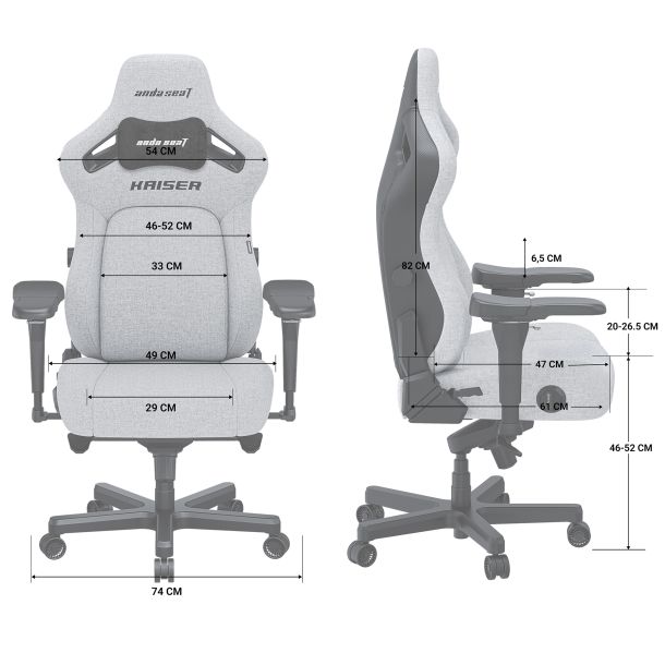 Кресло геймерское Anda Seat Kaiser 4 Size L Premium PVC Purple (871470378) в Киеве