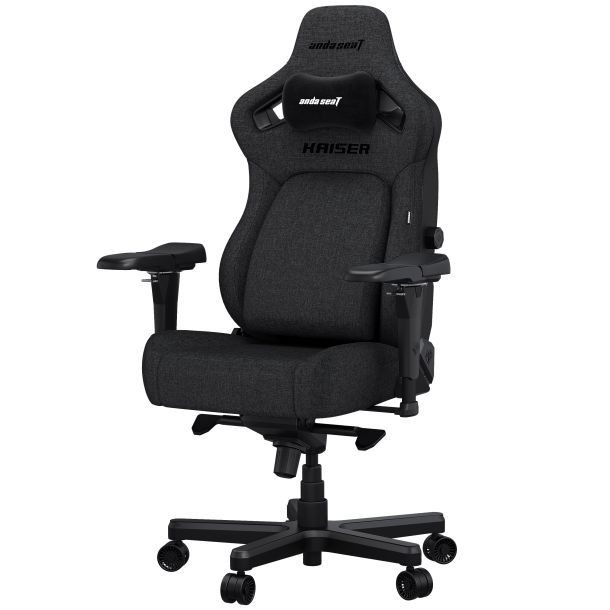 Кресло геймерское Anda Seat Kaiser 4 Size XL Linen Fabric Dark Grey (871485910) дешево