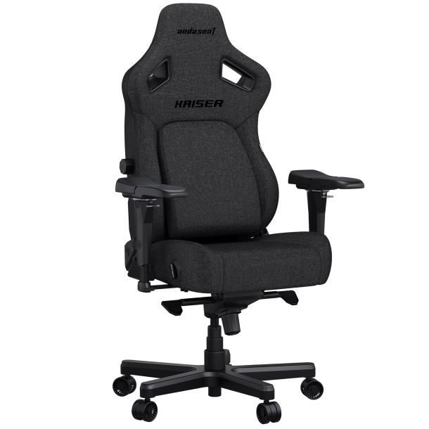 Кресло геймерское Anda Seat Kaiser 4 Size XL Linen Fabric Dark Grey (871485910) недорого