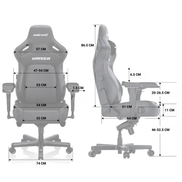 Кресло геймерское Anda Seat Kaiser 4 Size XL Premium PVC Pink (871405842) в Киеве