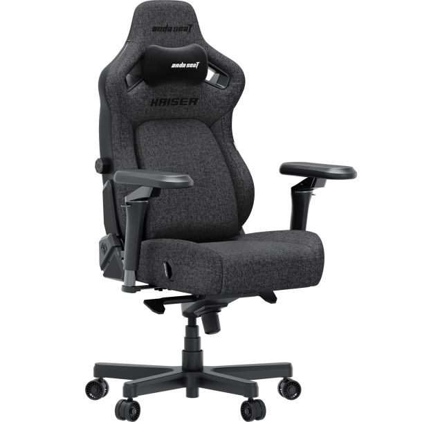 Кресло геймерское Anda Seat Kaiser 4 V2 Size XL Linen Fabric Dark Grey (871488835) фото