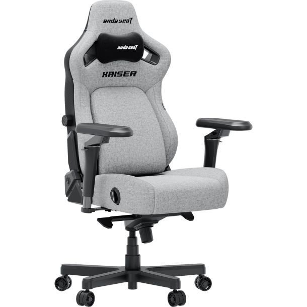 Крісло геймерське Anda Seat Kaiser 4 V2 Size XL Linen Fabric Grey (871488834) фото
