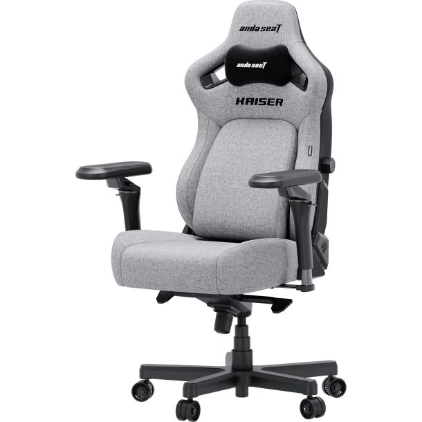 Крісло геймерське Anda Seat Kaiser 4 V2 Size XL Linen Fabric Grey (871488834) цена