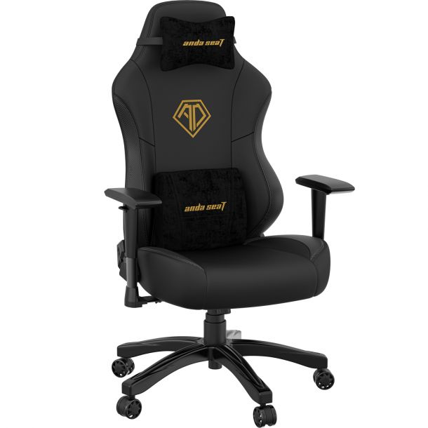 Кресло геймерское Anda Seat Phantom 3 L Black/Gold (87524367) в Украине