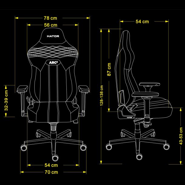 Крісло геймерське Hator Arc 2 Fabric Чорний, Emerald (781470327) в Киеве