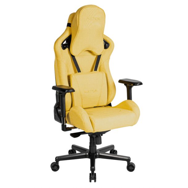Крісло геймерське Hator Arc Fabric Чорний, Saffron Yellow (78721318) в Украине