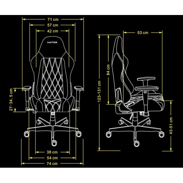 Кресло геймерское Hator Darkside 3M Fabric Black (781489172) фото