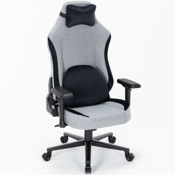 Кресло геймерское GamePro GC715 Linen fabric Dark grey (971033032) kupistul