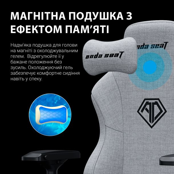 Кресло геймерское Phantom 3 Pro Size L Fabric Black (871380173) в Украине