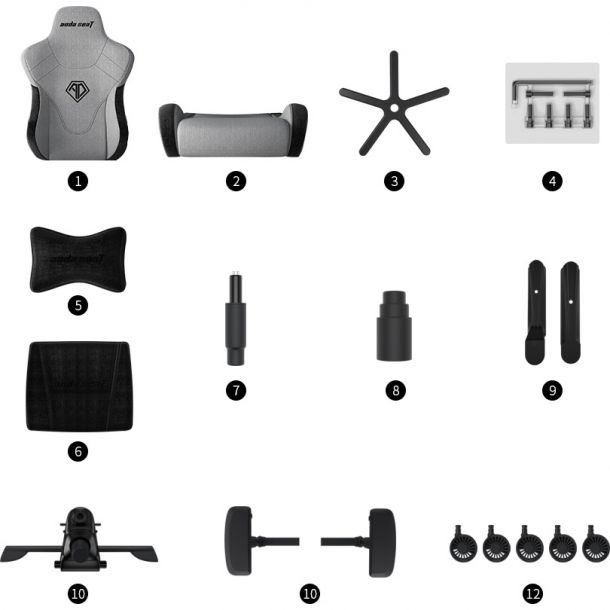 Крісло геймерське Anda Seat T-Pro 2 XL Grey (87487746) фото
