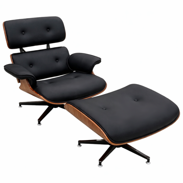 Кресло с оттоманкой HATTA Bernard Lounge Черный (441489089) в интернет-магазине