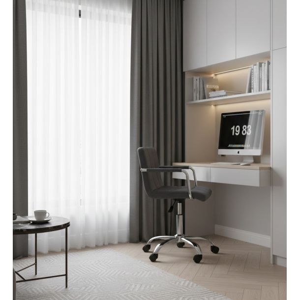 Кресло HATTA Dublin Arm Velvet Темно-серый (44515246) в Украине