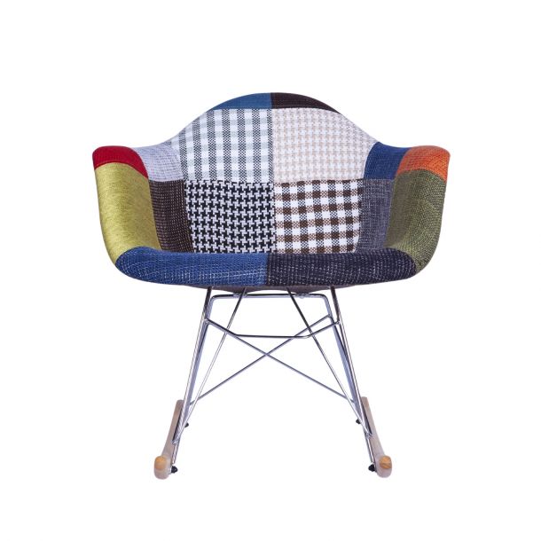 Кресло качалка HATTA Bryan Wood Arm Patchwork 1 (44478922) купить