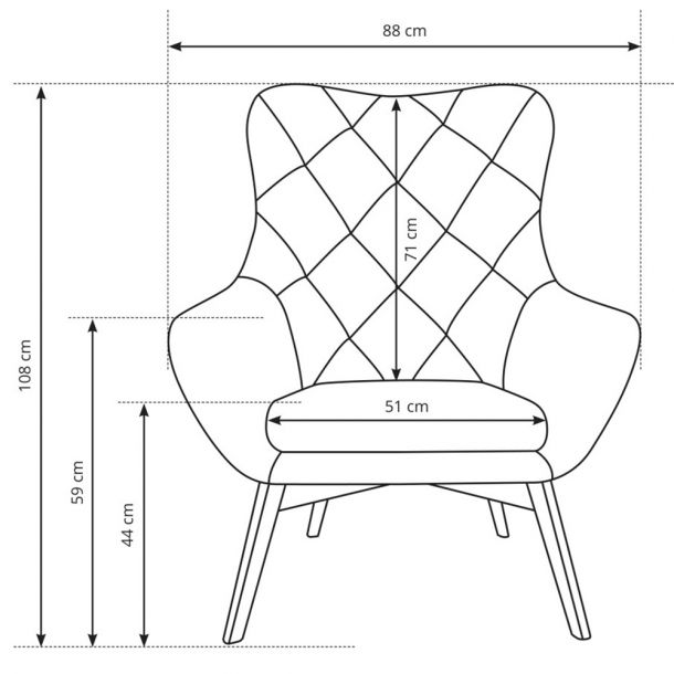 Кресло мягкое ELIS CARO Monolith 04 (132985743) в интернет-магазине