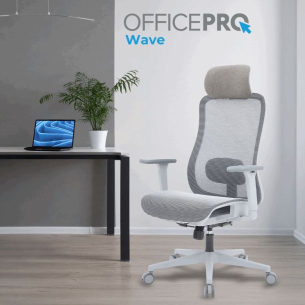 Крісло OfficePro Wave OC670 Grey (1311485909) недорого