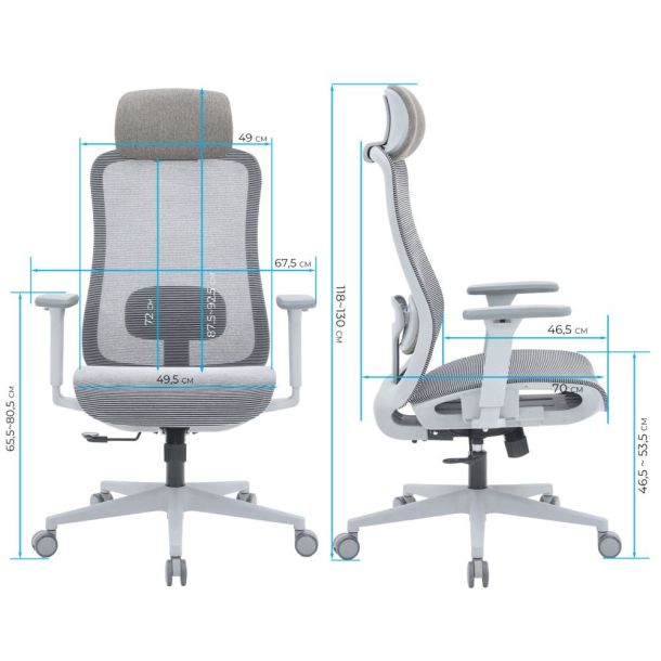 Крісло OfficePro Wave OC670 Grey (1311485909) купить