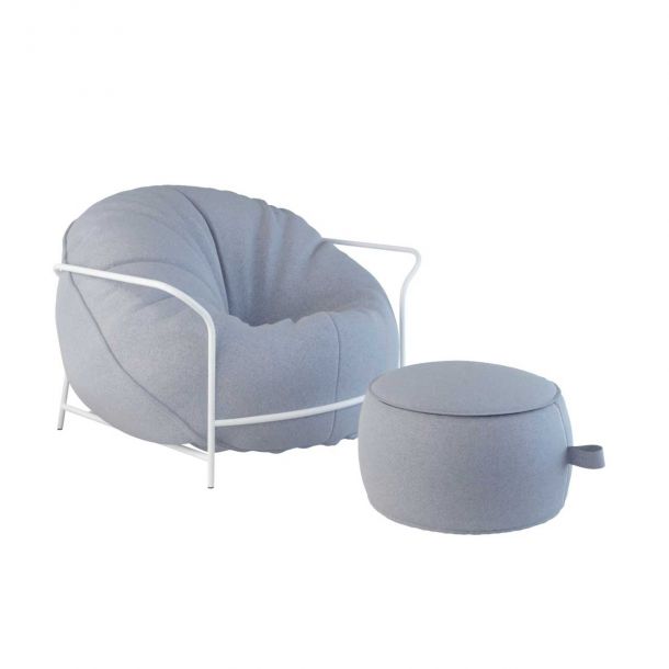 Кресло с пуфом Uni outdoor LD-069 7022, Белый (137446328) недорого
