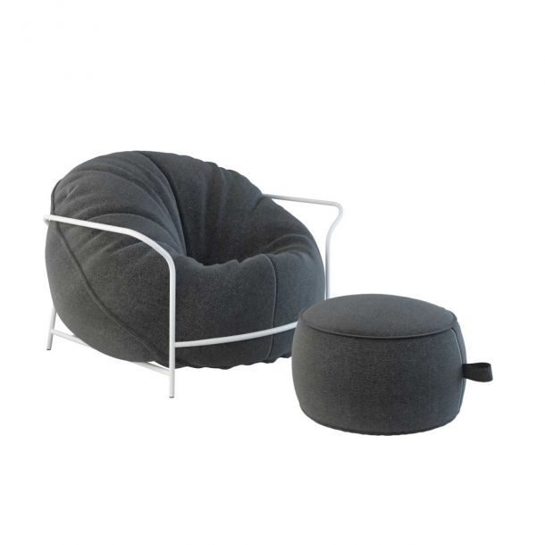 Кресло с пуфом Uni outdoor LD-069 7030, Белый (137446331) недорого